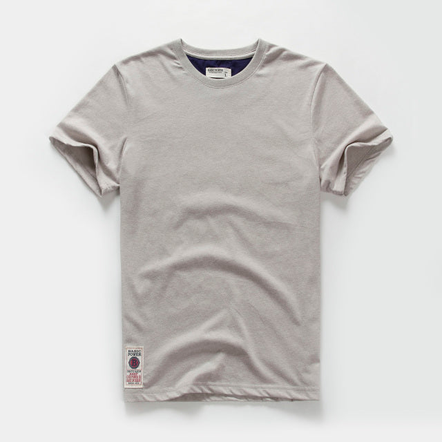 Men's T-shirt Cotton Solid Color t shirt Men Causal O-neck Basic Tshirt Male High Quality Classical Tops