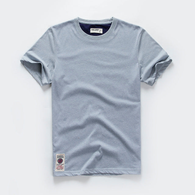 Men's T-shirt Cotton Solid Color t shirt Men Causal O-neck Basic Tshirt Male High Quality Classical Tops