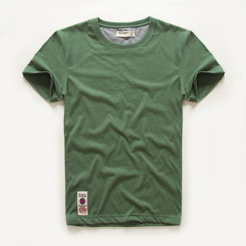 Men's T-shirt Cotton Solid Color t shirt Men Causal O-neck Basic Tshirt Male High Quality Classical Tops
