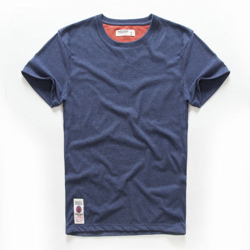 Men's T-shirt Cotton Solid Color t shirt Men Causal O-neck Basic Tshirt Male High Quality Classical Tops