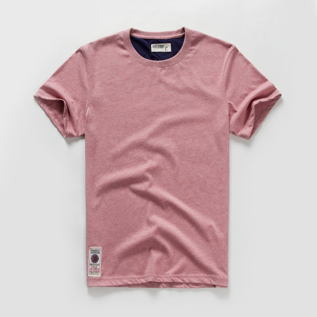 Men's T-shirt Cotton Solid Color t shirt Men Causal O-neck Basic Tshirt Male High Quality Classical Tops