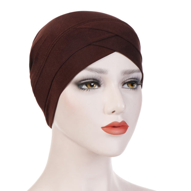 New Soft Modal Muslim Turban Hat Inner Hijab Caps Islamic Underscarf Bonnet India Hat Female Headwrap Turbante Mujer