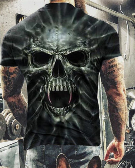 Summer Skulls 3D Print T Shirts For Men Casual O-Neck Short Sleeve Clothes Oversized T-shirts Streetwear Hip Hop Loose Tops Tees