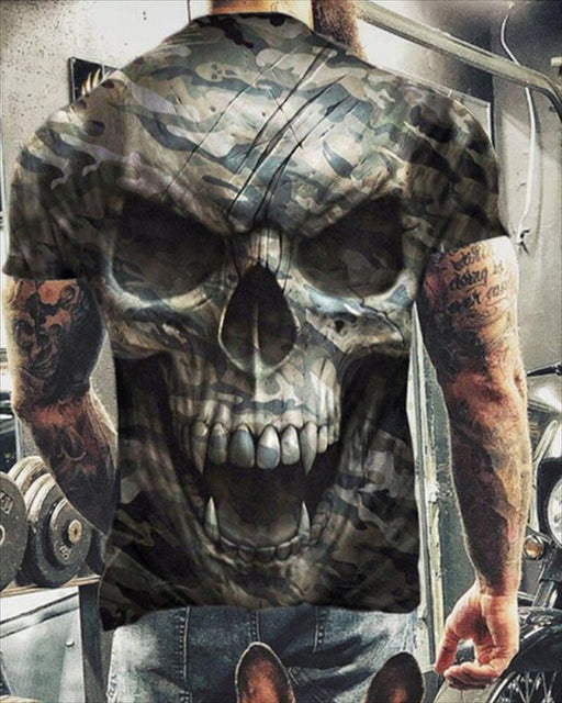 Summer Skulls 3D Print T Shirts For Men Casual O-Neck Short Sleeve Clothes Oversized T-shirts Streetwear Hip Hop Loose Tops Tees