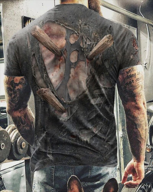 Summer Skulls 3D Print T Shirts For Men Casual O-Neck Short Sleeve Clothes Oversized T-shirts Streetwear Hip Hop Loose Tops Tees