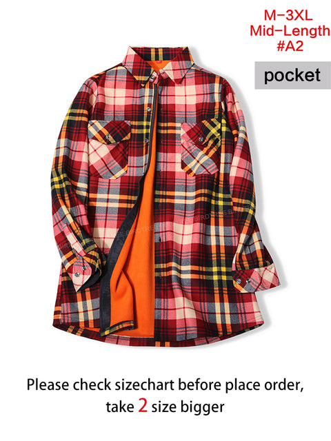 Velvet Thicken Warm Women's Plaid Shirt Female Long Sleeve Tops M-4XL Winter Fleece Casual Blouse Autumn Clothes T17506X