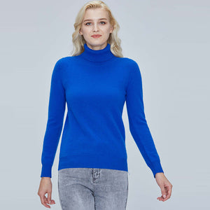 100% Merino Wool Women Turtleneck Sweater 2021 Autumn Winter Warm Soft knitted Pullover Femme Jumper Women Cashmere Sweater