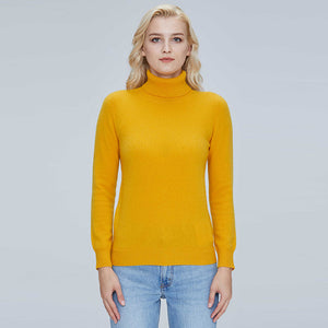 100% Merino Wool Women Turtleneck Sweater 2021 Autumn Winter Warm Soft knitted Pullover Femme Jumper Women Cashmere Sweater