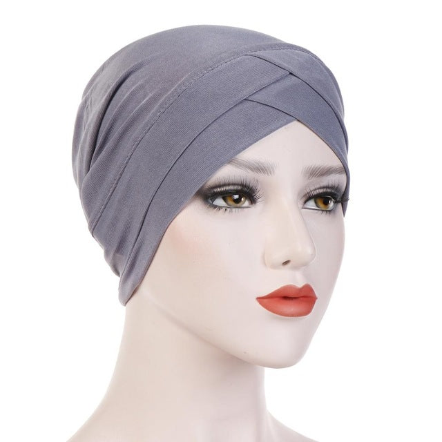 2020 Full Cover Inner Hijab Caps Muslim stretch Turban cap Islamic Underscarf Bonnet Solid color Under Scarf caps turbante mujer