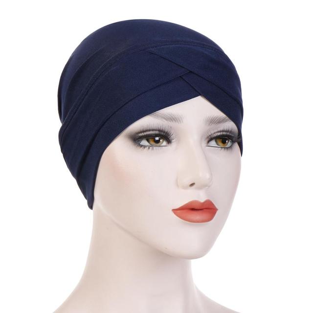 2020 Full Cover Inner Hijab Caps Muslim stretch Turban cap Islamic Underscarf Bonnet Solid color Under Scarf caps turbante mujer