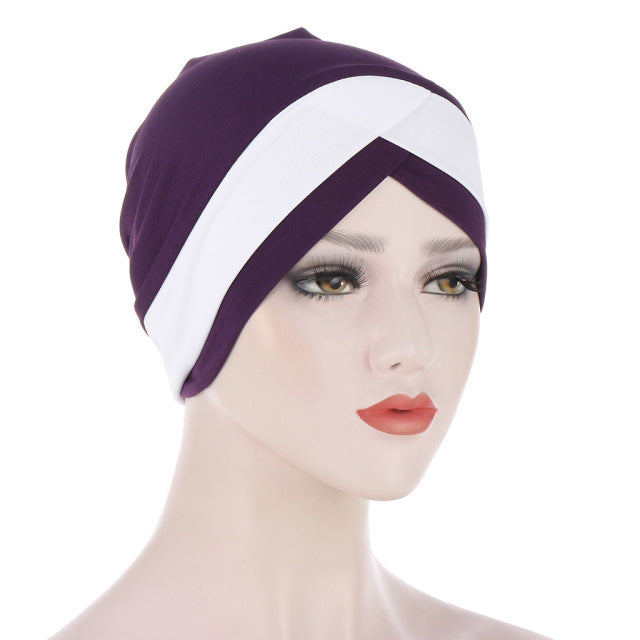 2020 Full Cover Inner Hijab Caps Muslim stretch Turban cap Islamic Underscarf Bonnet Solid color Under Scarf caps turbante mujer