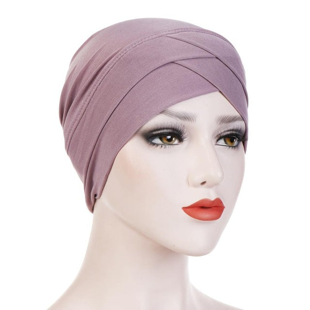 2020 Full Cover Inner Hijab Caps Muslim stretch Turban cap Islamic Underscarf Bonnet Solid color Under Scarf caps turbante mujer