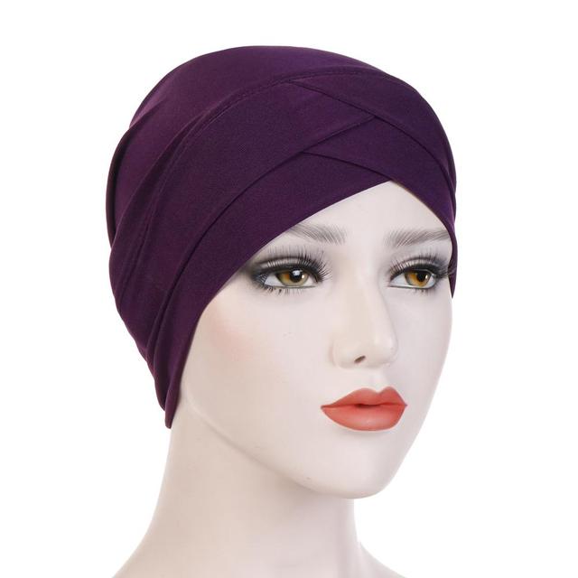 2020 Full Cover Inner Hijab Caps Muslim stretch Turban cap Islamic Underscarf Bonnet Solid color Under Scarf caps turbante mujer