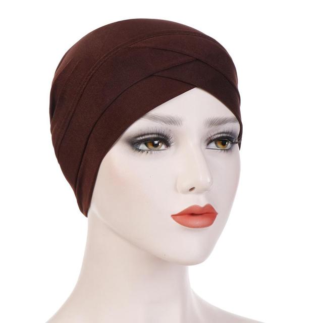 2020 Full Cover Inner Hijab Caps Muslim stretch Turban cap Islamic Underscarf Bonnet Solid color Under Scarf caps turbante mujer