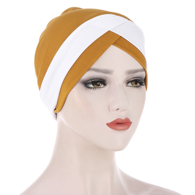 2020 Full Cover Inner Hijab Caps Muslim stretch Turban cap Islamic Underscarf Bonnet Solid color Under Scarf caps turbante mujer