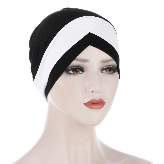 2020 Full Cover Inner Hijab Caps Muslim stretch Turban cap Islamic Underscarf Bonnet Solid color Under Scarf caps turbante mujer