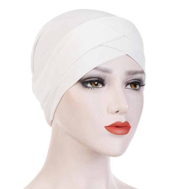 2020 Full Cover Inner Hijab Caps Muslim stretch Turban cap Islamic Underscarf Bonnet Solid color Under Scarf caps turbante mujer