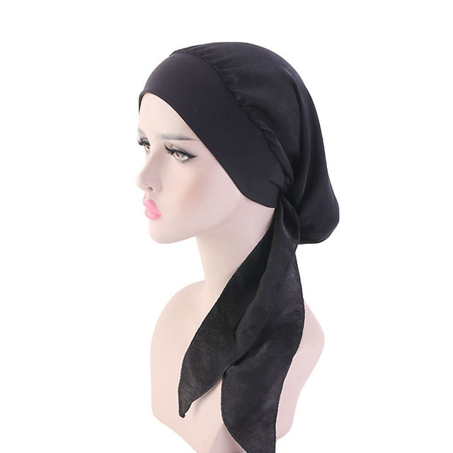 2020 fashion printed flowers women inner hijabs cap muslim head scarf turban bonnet ready to wear ladies wrap under hijab caps