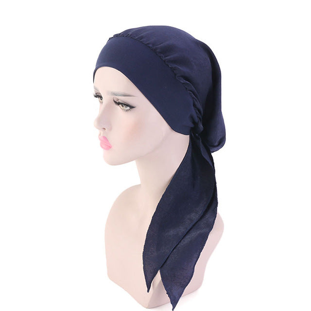 2020 fashion printed flowers women inner hijabs cap muslim head scarf turban bonnet ready to wear ladies wrap under hijab caps