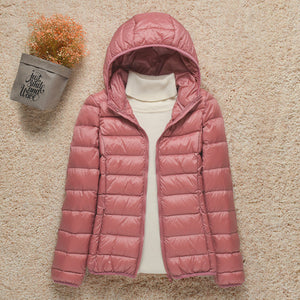 2021 New Women Thin Down Jacket White Duck Down Ultralight Jackets Autumn And Winter Warm Coats Portable Outwear