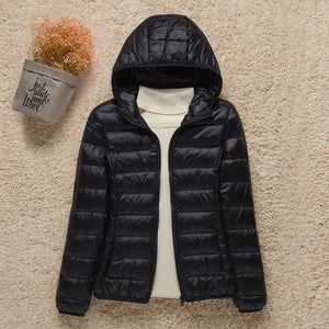 2021 New Women Thin Down Jacket White Duck Down Ultralight Jackets Autumn And Winter Warm Coats Portable Outwear