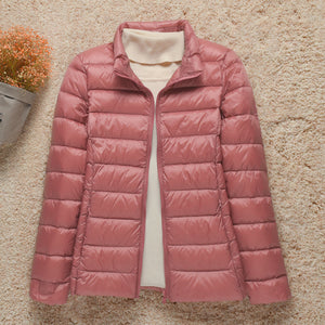 2021 New Women Thin Down Jacket White Duck Down Ultralight Jackets Autumn And Winter Warm Coats Portable Outwear