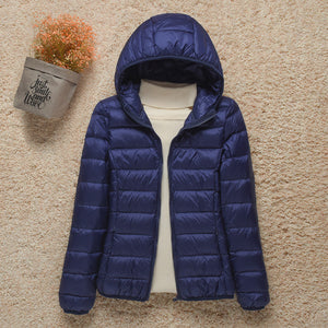 2021 New Women Thin Down Jacket White Duck Down Ultralight Jackets Autumn And Winter Warm Coats Portable Outwear