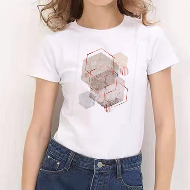 2021 Summer Short Sleeve T-shirts Top T Shirt Ladies Womens Graphic Tee Summer TShirt White T Shirt Tops Print Tshirt