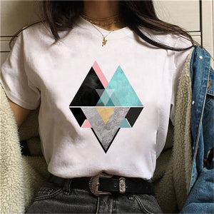 2021 Summer Short Sleeve T-shirts Top T Shirt Ladies Womens Graphic Tee Summer TShirt White T Shirt Tops Print Tshirt