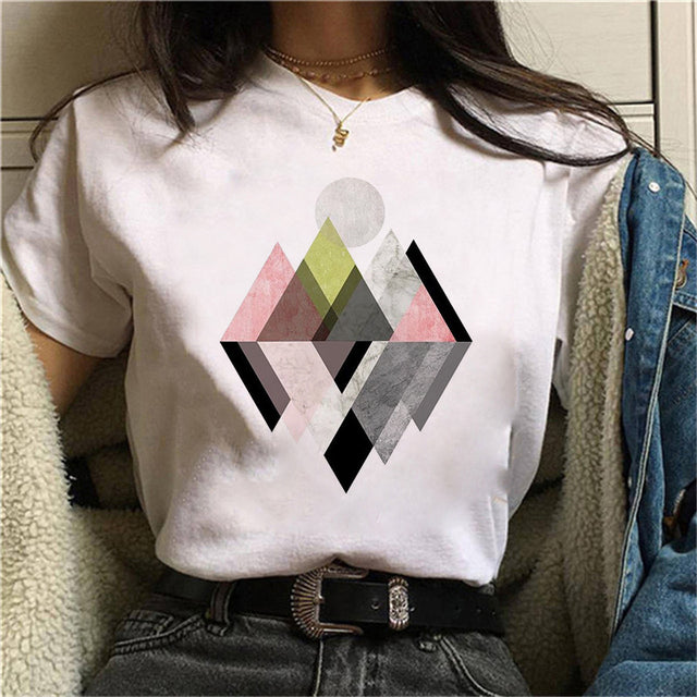 2021 Summer Short Sleeve T-shirts Top T Shirt Ladies Womens Graphic Tee Summer TShirt White T Shirt Tops Print Tshirt