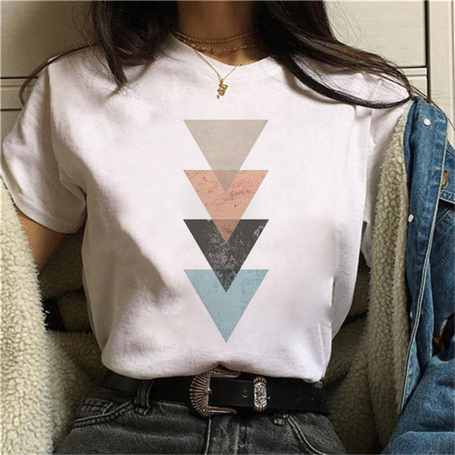 2021 Summer Short Sleeve T-shirts Top T Shirt Ladies Womens Graphic Tee Summer TShirt White T Shirt Tops Print Tshirt