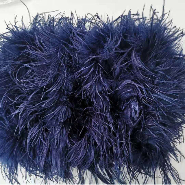 2022 New 100% natural ostrich hair bra underwear women&#39;s fur coat real ostrich fur coat fur mini skirt