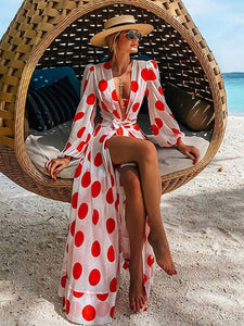 2022 Women Swimsuit Cover Up Sleeve Kaftan Beach Tunic Dress Robe De Plage Solid White Cotton Pareo  High Collar Beachwear