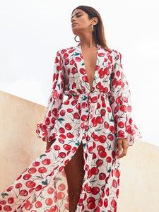 2022 Women Swimsuit Cover Up Sleeve Kaftan Beach Tunic Dress Robe De Plage Solid White Cotton Pareo  High Collar Beachwear