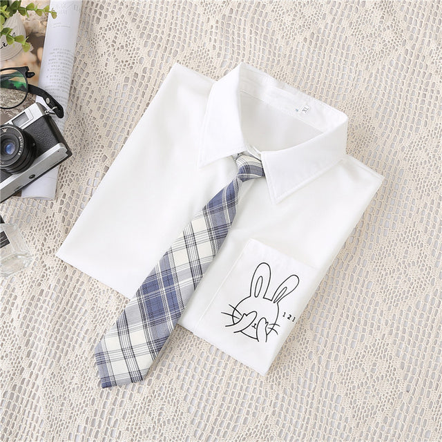 2022 Women White Blouses Short Sleeve White Shirt Summer Tops Lapel Solid JK Shirts Korean Casual Female Blusas Preppy Style