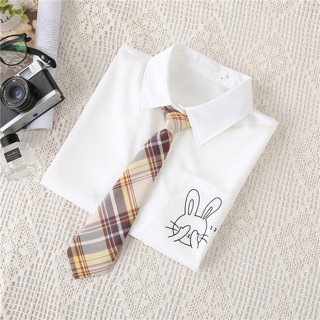 2022 Women White Blouses Short Sleeve White Shirt Summer Tops Lapel Solid JK Shirts Korean Casual Female Blusas Preppy Style