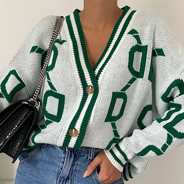 Autumn Winter Button Up Loose Cardigan Sweater Women Knitted Long Sleeve Tops Oversized Sweaters Warm Sueters Coat Streetwear