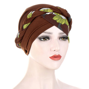 Cotton print muslim turban scarf for women islamic inner hijab caps Arab wrap head scarves femme musulman turbante mujer