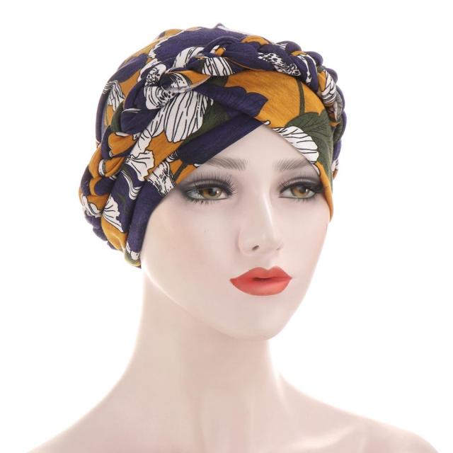 Cotton print muslim turban scarf for women islamic inner hijab caps Arab wrap head scarves femme musulman turbante mujer