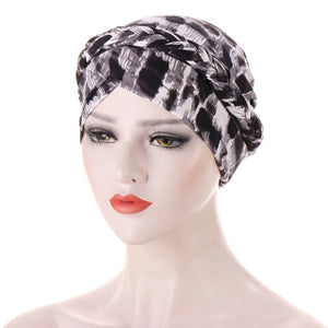 Cotton print muslim turban scarf for women islamic inner hijab caps Arab wrap head scarves femme musulman turbante mujer