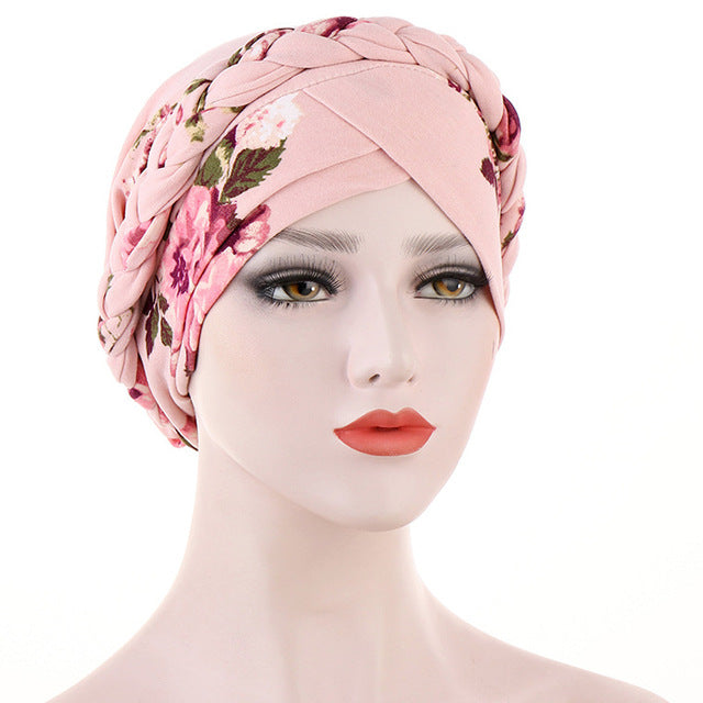 Cotton print muslim turban scarf for women islamic inner hijab caps Arab wrap head scarves femme musulman turbante mujer