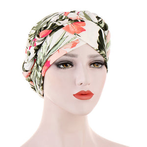 Cotton print muslim turban scarf for women islamic inner hijab caps Arab wrap head scarves femme musulman turbante mujer