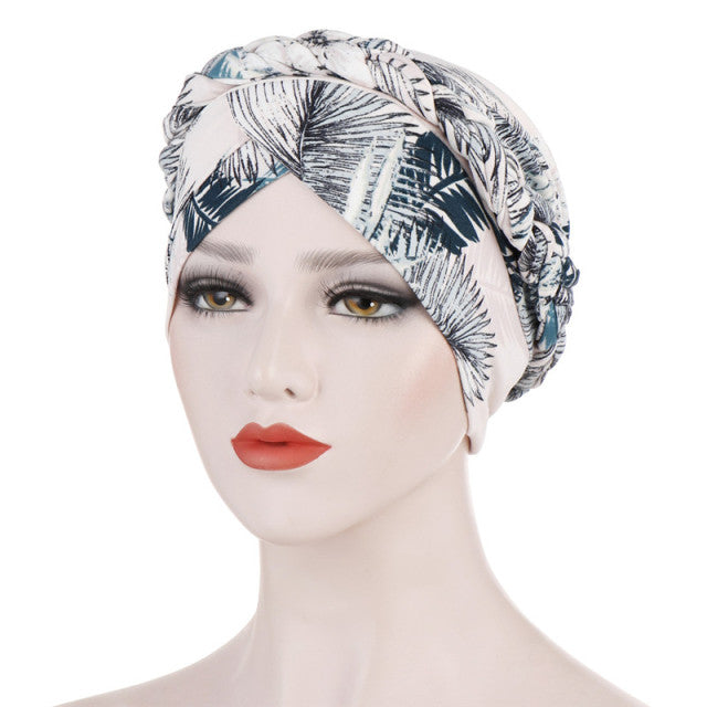 Cotton print muslim turban scarf for women islamic inner hijab caps Arab wrap head scarves femme musulman turbante mujer