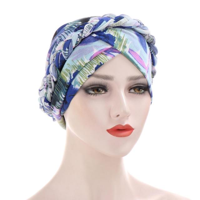 Cotton print muslim turban scarf for women islamic inner hijab caps Arab wrap head scarves femme musulman turbante mujer