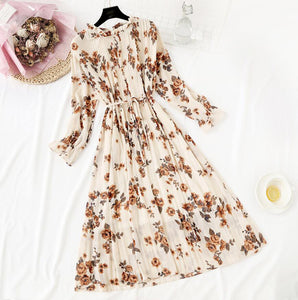 Elegant Polka Dot Women Dress Female Casual Flare Sleeve Office Chiffon Dot Print Dresses A-line Vintage Sweet Clothing Vestidos