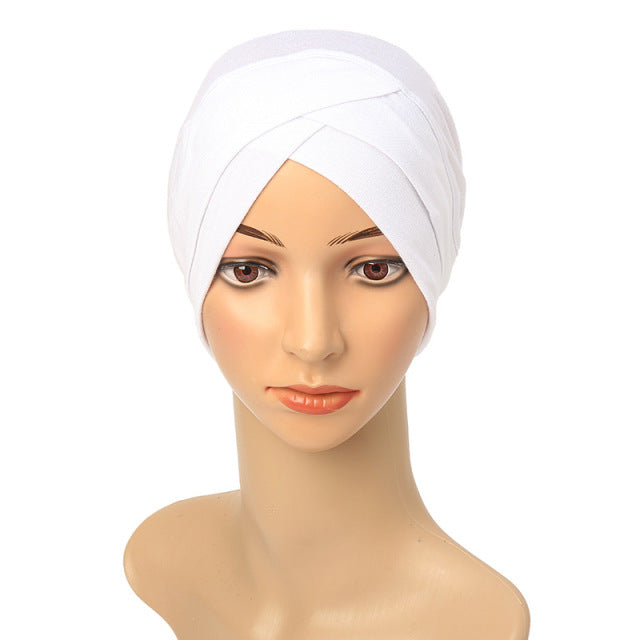 Fashion Premium Jersey Muslim Inner Cap Stretch Hijab With Rope Adjustable Women Underscarf Solid Color Islamic Turban Headwear
