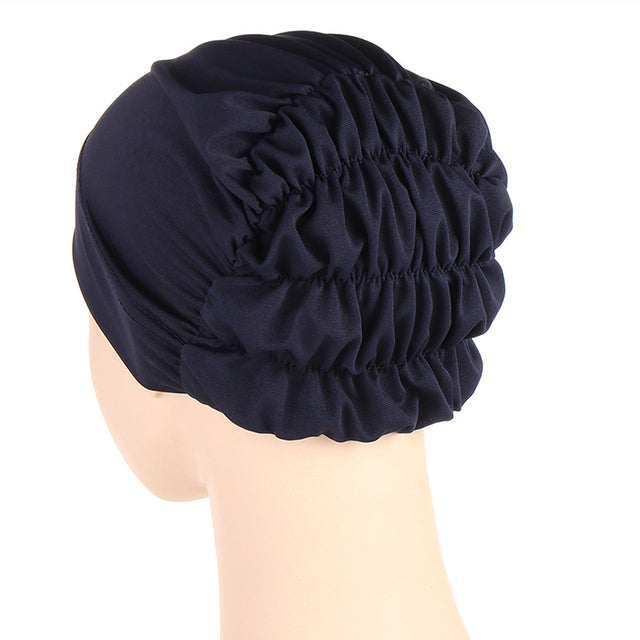 Fashion Premium Jersey Muslim Inner Cap Stretch Hijab With Rope Adjustable Women Underscarf Solid Color Islamic Turban Headwear