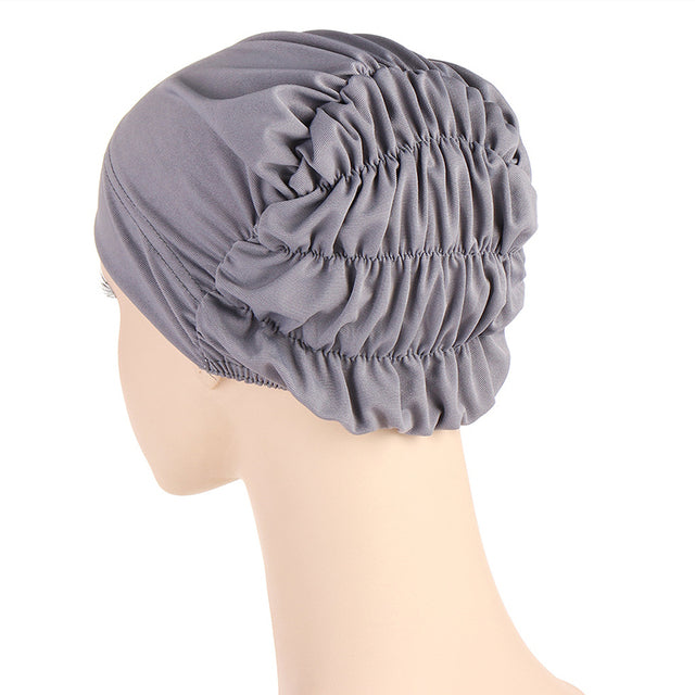 Fashion Premium Jersey Muslim Inner Cap Stretch Hijab With Rope Adjustable Women Underscarf Solid Color Islamic Turban Headwear