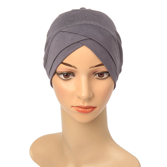 Fashion Premium Jersey Muslim Inner Cap Stretch Hijab With Rope Adjustable Women Underscarf Solid Color Islamic Turban Headwear