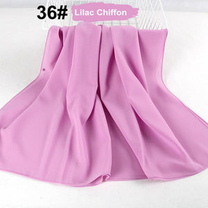 Good Stitching Stitch Plain High Quality Premium Heavy Chiffon Hijab Scarf Malaysian Women&#39;s Scarves Hijabs Long Shawl Shawls